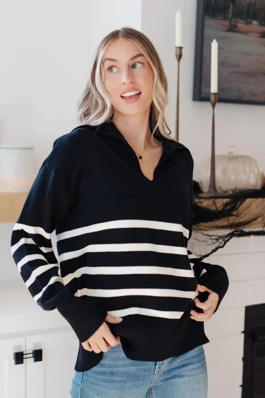 From Here On Out Striped Sweater Styled by Steph