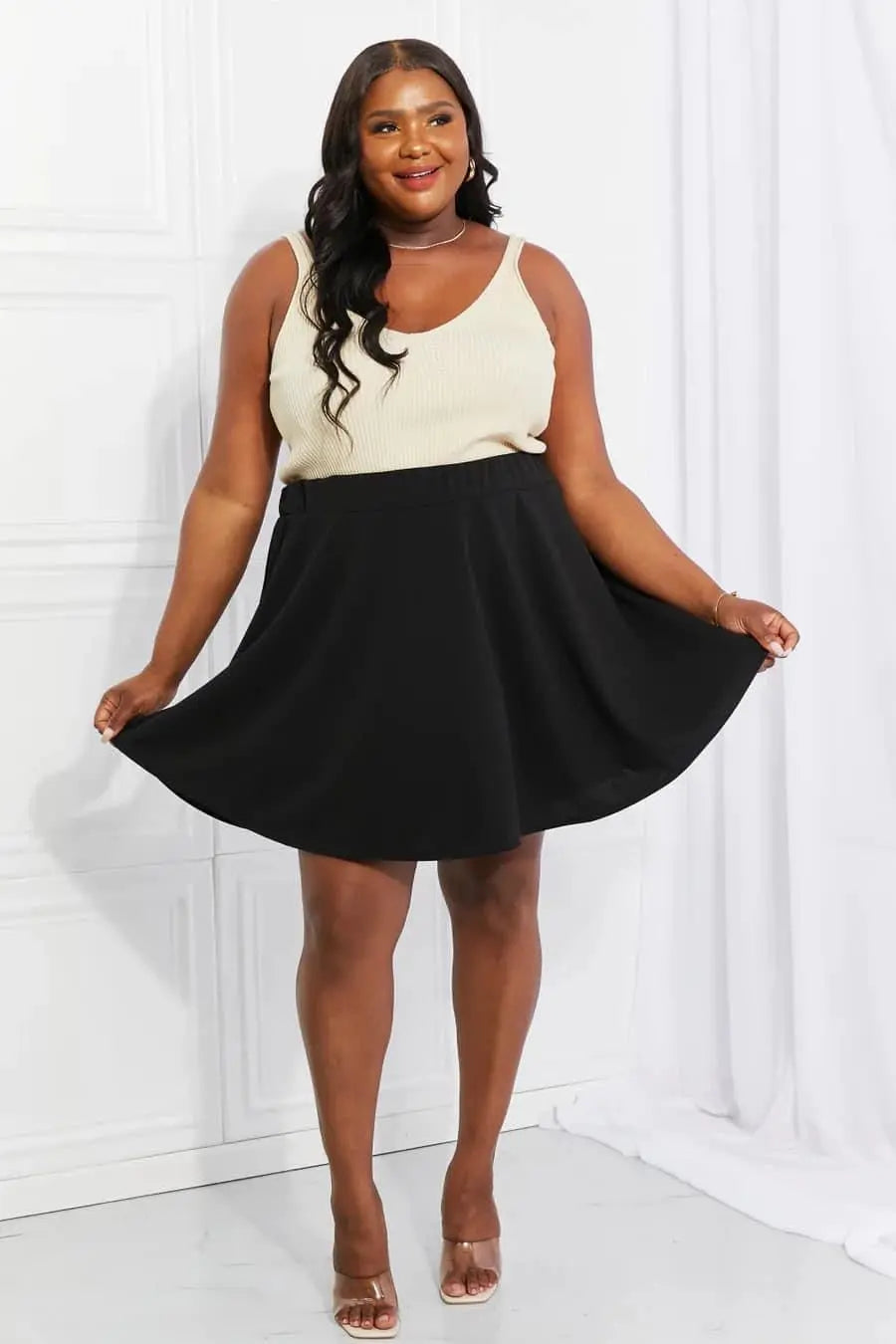 High-Waisted Skirt with Attached Shorts-Styled by Steph-Styled by Steph-Women's Fashion Clothing Boutique, Indiana