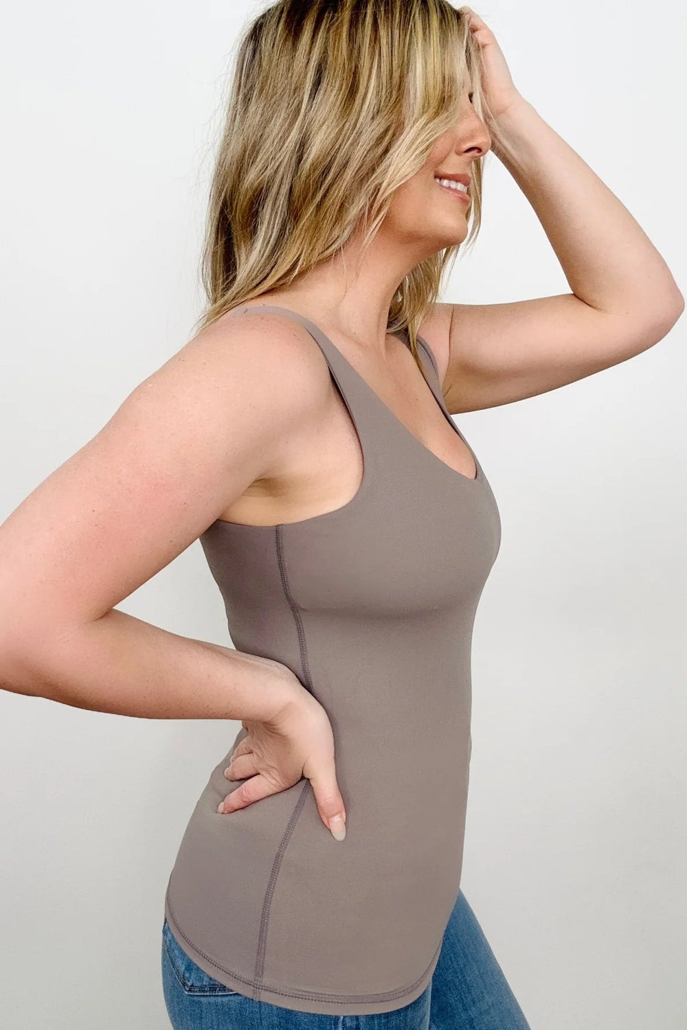 Lift & Shape Tank with Built-In Bra - Multiple Lengths & Colors Styled by Steph