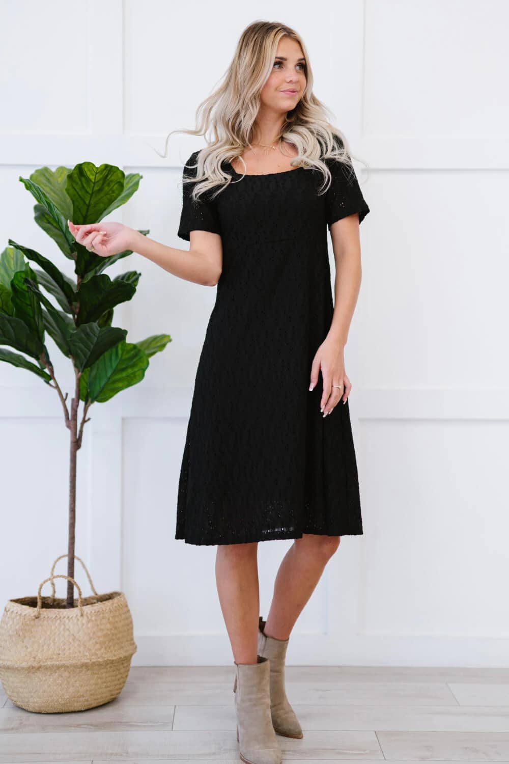 Majestically Yours Eyelet Square-Neck Dress-Styled by Steph-Styled by Steph-Women's Fashion Clothing Boutique, Indiana