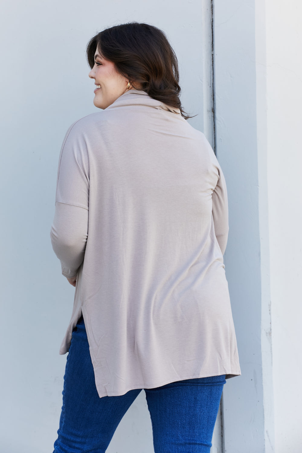 Cowl Neck Tunic in Ash Mocha-tunic-Trendsi-Styled by Steph-Women's Fashion Clothing Boutique, Indiana