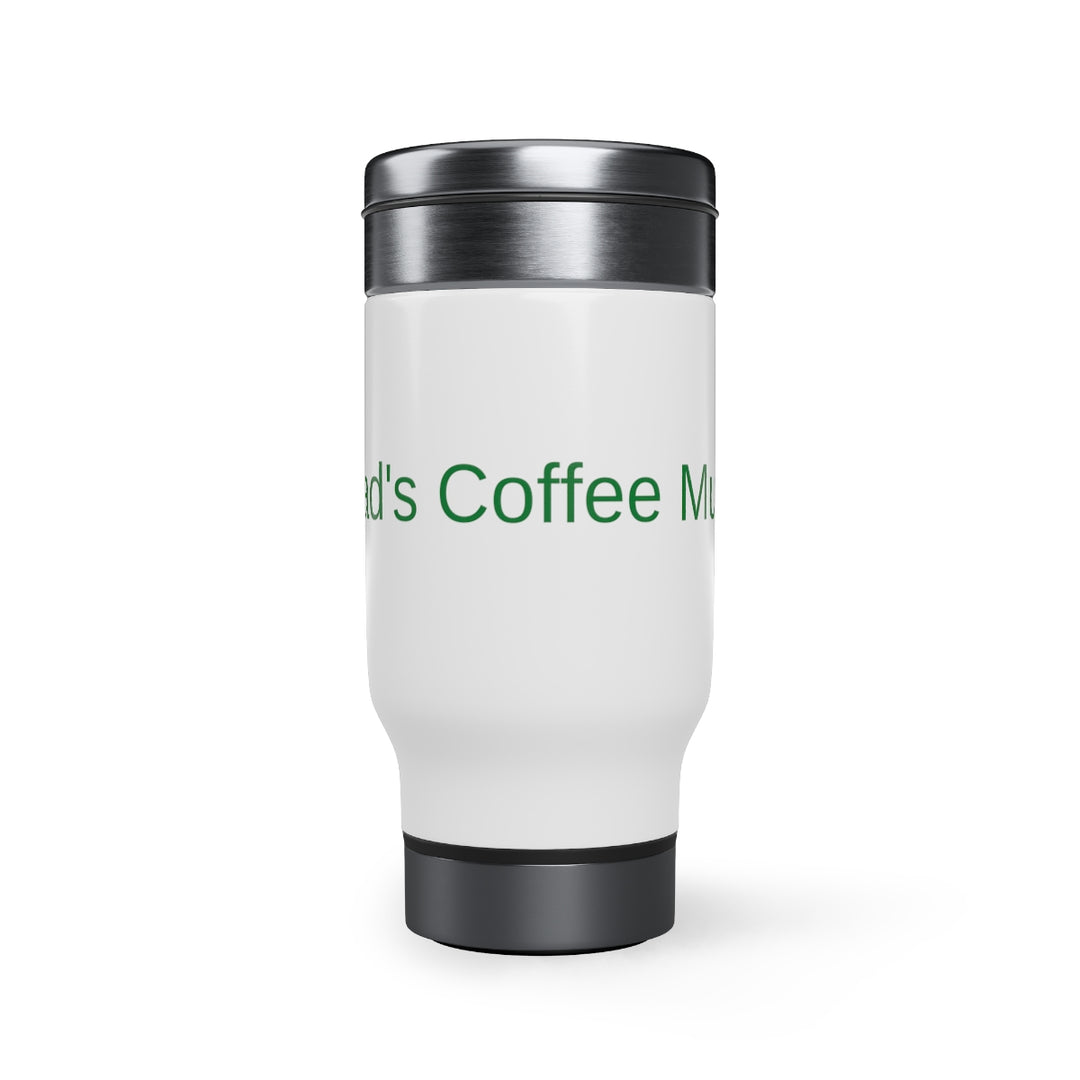 Customizable Stainless Steel Travel Mug with Handle (multiple colors & fonts)-Mug-Printify-Styled by Steph-Women's Fashion Clothing Boutique, Indiana