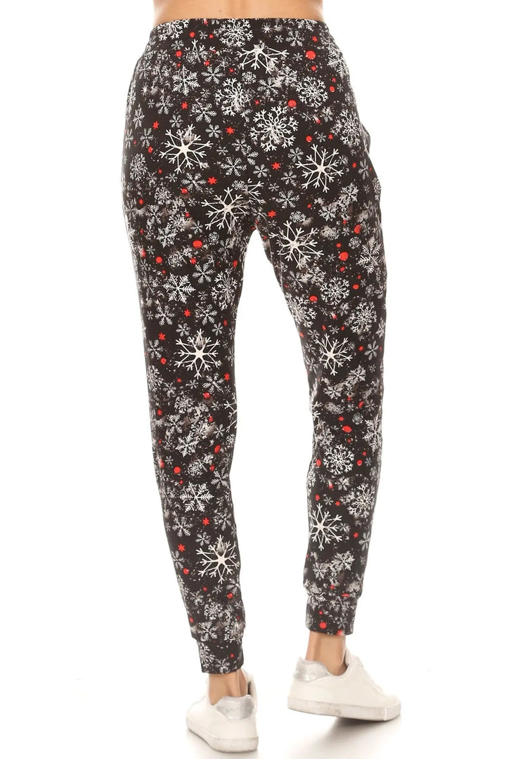 Buttery-Soft Joggers - Snowflakes-joggers-Leggings Depot-Styled by Steph-Women's Fashion Clothing Boutique, Indiana