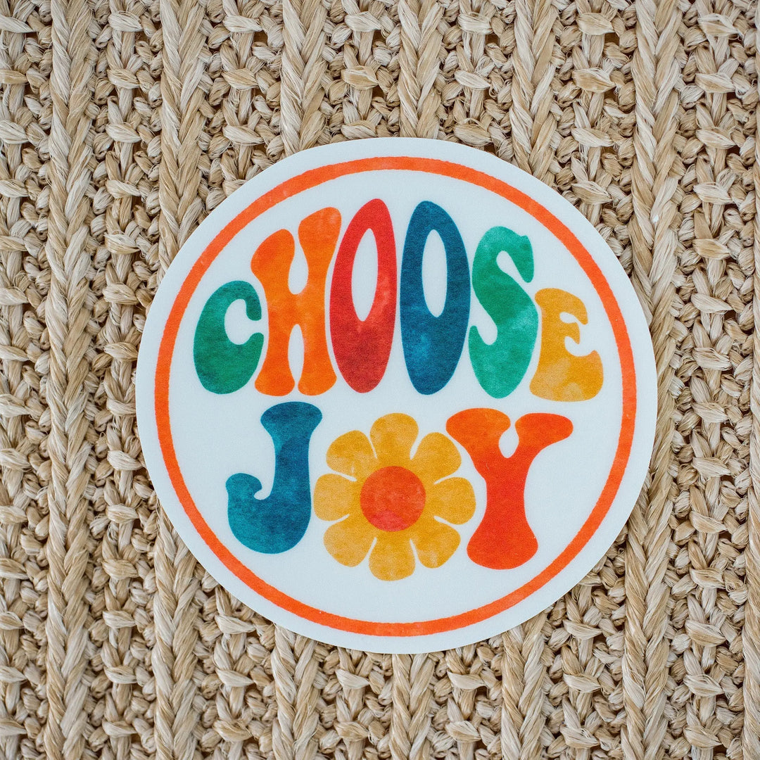 Choose Joy Waterproof Vinyl Sticker-sticker-Hello Happiness-Styled by Steph-Women's Fashion Clothing Boutique, Indiana