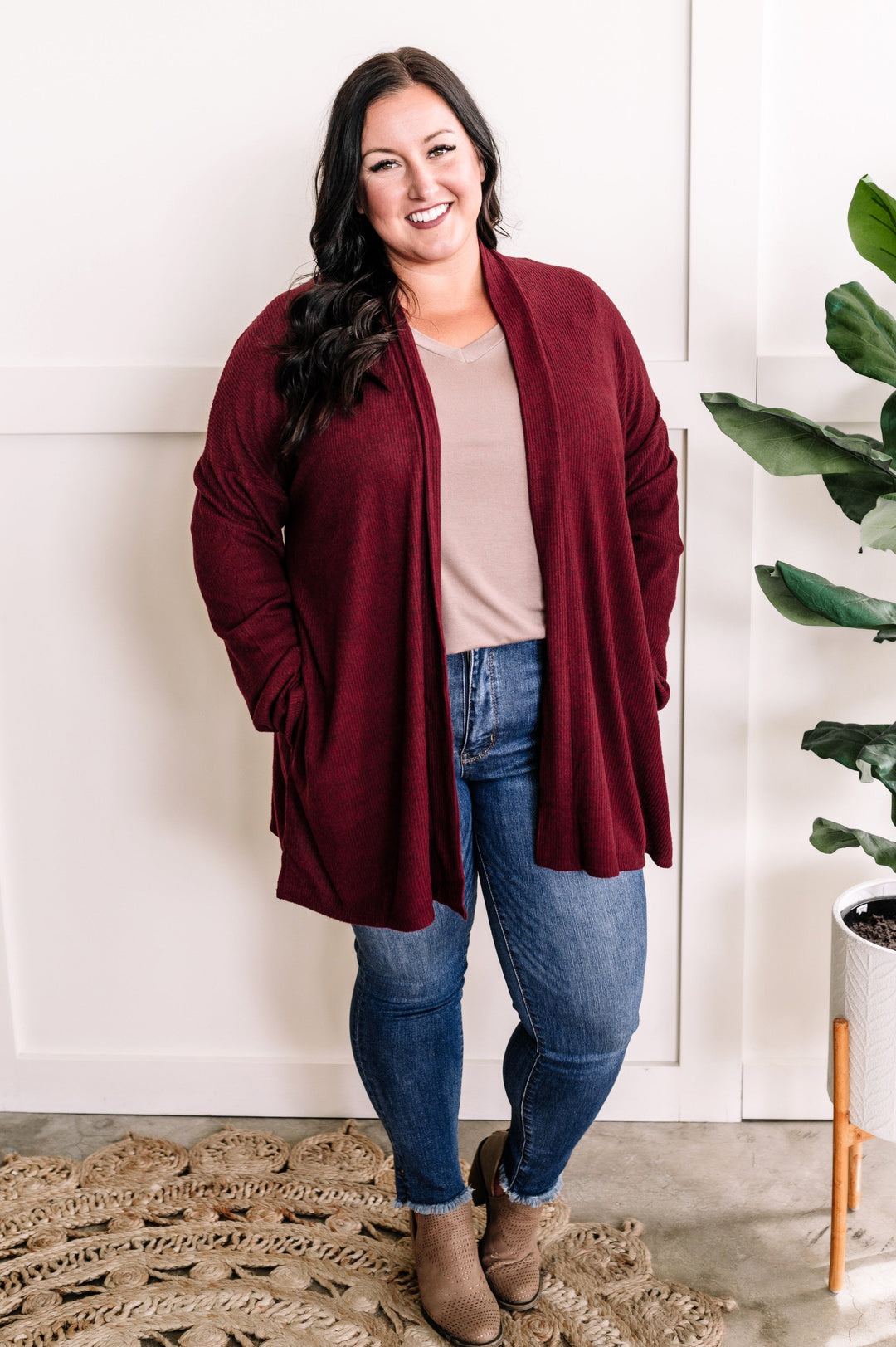 Oversized Hacci Cardigan with On-Seam Pockets-cardigan-Styled by Steph-Styled by Steph-Women's Fashion Clothing Boutique, Indiana