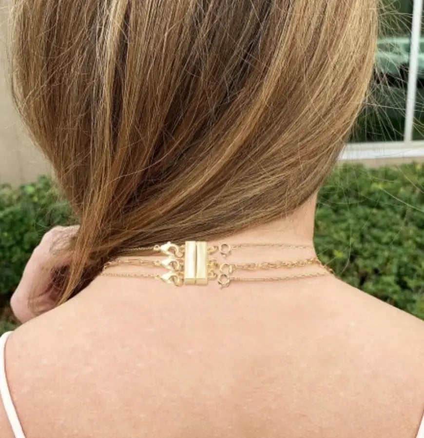 Gold Necklace Layering Clasp-jewelry-unknown-Styled by Steph-Women's Fashion Clothing Boutique, Indiana