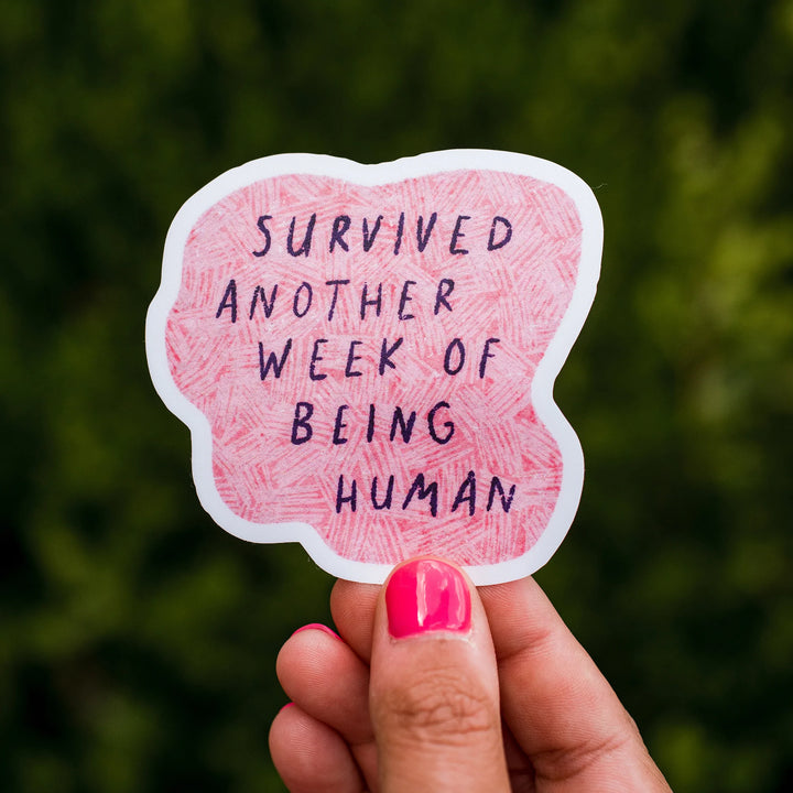 Survived Another Week Waterproof Vinyl Sticker-sticker-Hello Happiness-Styled by Steph-Women's Fashion Clothing Boutique, Indiana