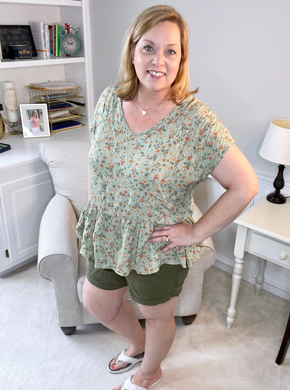 Olive Green Linen Drawstring Shorts with Pockets-shorts-Zenana-Styled by Steph-Women's Fashion Clothing Boutique, Indiana
