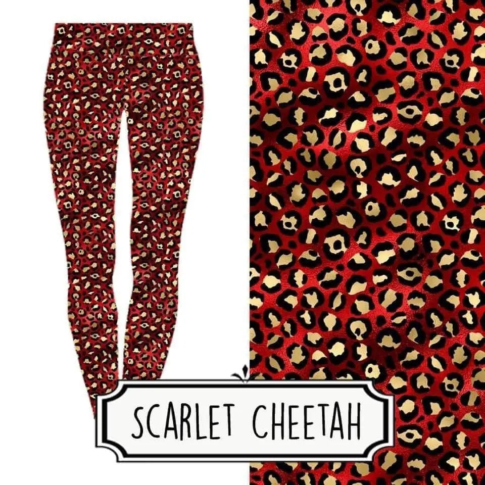 Scarlet Cheetah Leggings-holiday-Barker Basics-Styled by Steph-Women's Fashion Clothing Boutique, Indiana