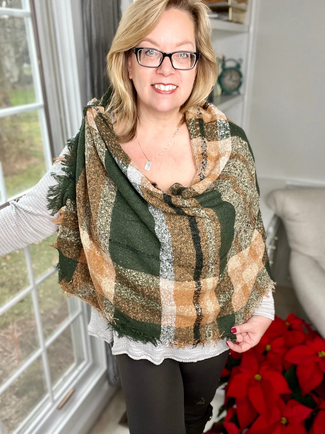 Soft Knit Plaid Blanket Scarf (3 patterns)-scarf-Judson-Styled by Steph-Women's Fashion Clothing Boutique, Indiana