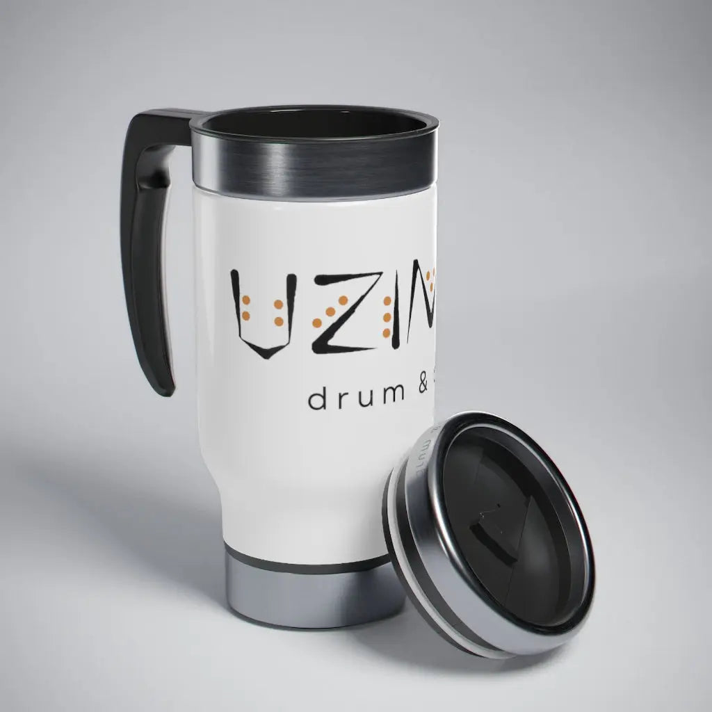 Stainless Steel Travel Mug with Handle, 14oz-Mug-Printify-Styled by Steph-Women's Fashion Clothing Boutique, Indiana