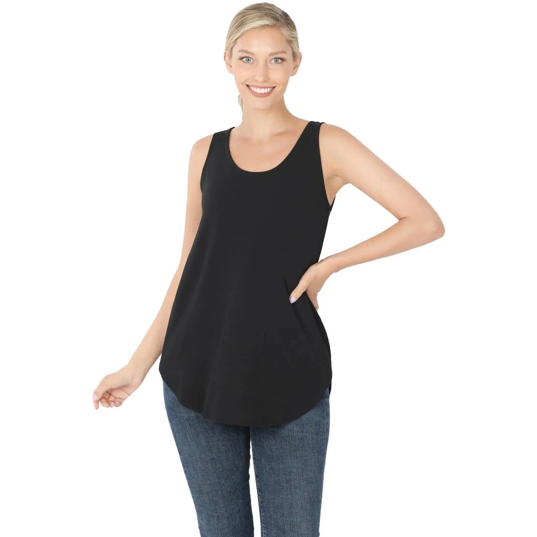 The Perfect Tank Top - Black-sleeveless top-Zenana-Styled by Steph-Women's Fashion Clothing Boutique, Indiana