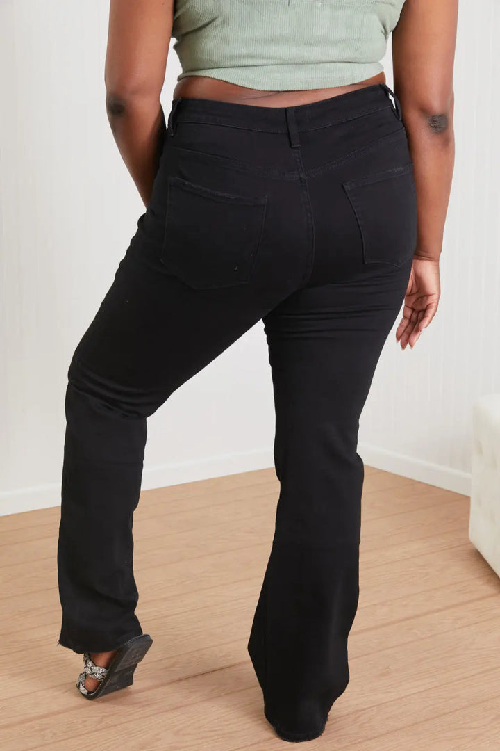 Zenana Black Bootcut Jeans-denim-Trendsi-Styled by Steph-Women's Fashion Clothing Boutique, Indiana