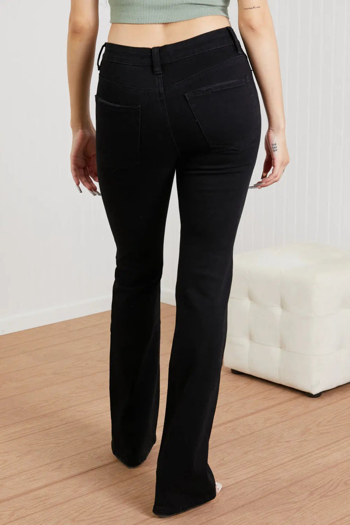 Zenana Black Bootcut Jeans-denim-Trendsi-Styled by Steph-Women's Fashion Clothing Boutique, Indiana