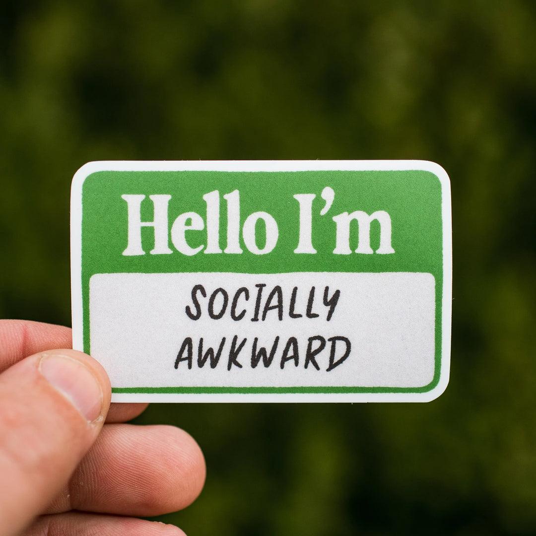 Hello I'm Socially Awkward Waterproof Vinyl Sticker-sticker-Hello Happiness-Styled by Steph-Women's Fashion Clothing Boutique, Indiana